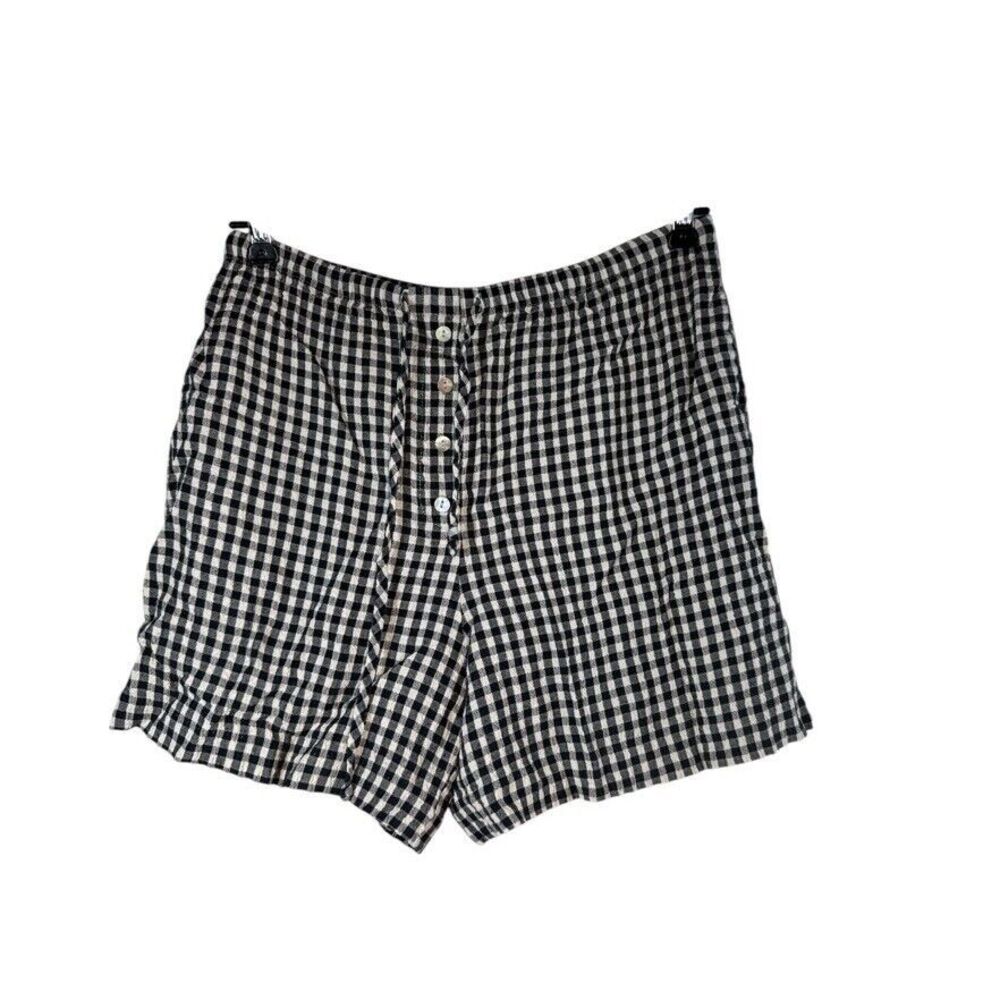 Vintage Express Plaid ‎ Shorts Black White  Size XS